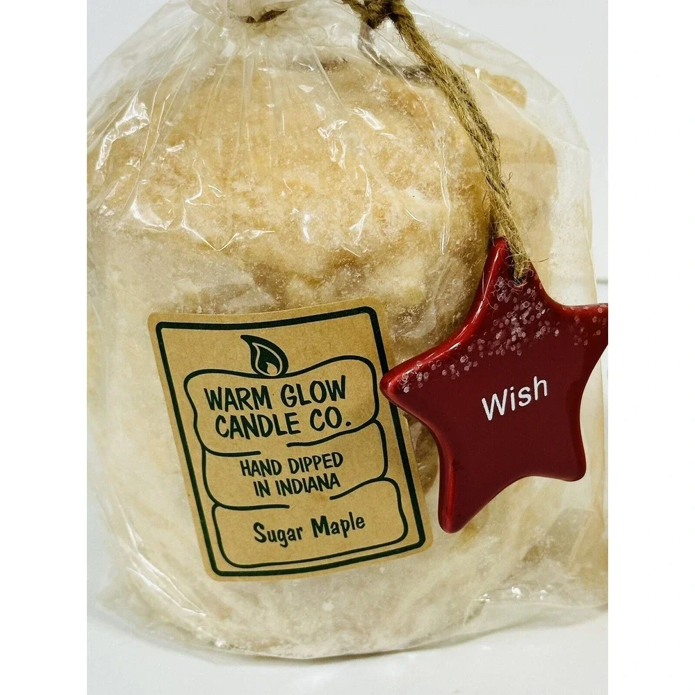 2 Warm Glow Candle Co Cake Dipped Candles Sugar Maple scent‎ delicious scent